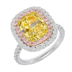 Fine Diamond Halo Ring – VVS 2 ct 14K