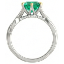 Natural Emerald Gemstone Ring – profile view