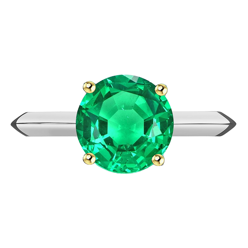 Radiant Emerald Precious Stone Ring 3 ct – main view
