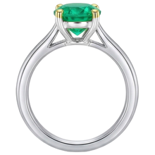 Luxurious Colombian Emerald Colored Stone Ring 3 ct – top view