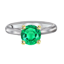 Luxurious Colombian Emerald Colored Stone Ring 3 ct – main view