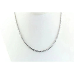 Casual Tennis Earth Mined Diamond Chain Necklace