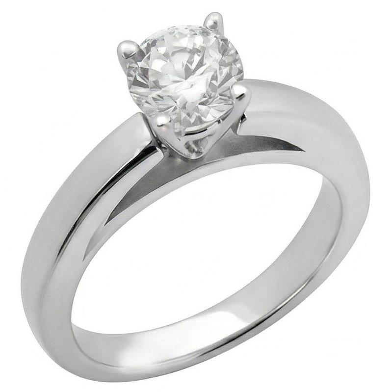 Cathedral Setting 3 Ct. Genuine Natural Earth Mined Diamond Solitaire Ring Solid White Gold