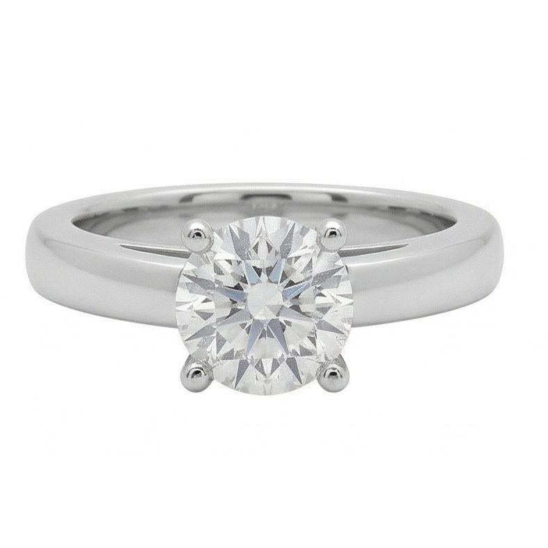Cathedral Setting 3 Ct. Genuine Natural Earth Mined Diamond Solitaire Ring Solid White Gold