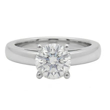 Cathedral Setting 3 Ct. Genuine Natural Earth Mined Diamond Solitaire Ring Solid White Gold