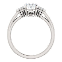 Cathedral Setting Genuine Diamond Engagement Ring 2.20 Carats Women Jewelry