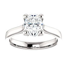 Cathedral Setting Solitaire Oval Real Diamond Ring 3.50 Carats Jewelry New3