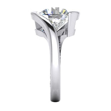 Causal Solitaire Genuine Diamond Ring  View 5 Ct. Round Cut F VS1
