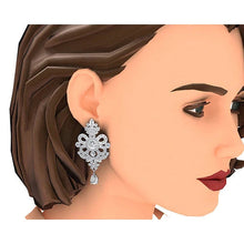 Celebrity Earrings Natural Diamond Chandelier