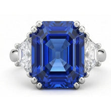 Celebrity IGI CERTIFIED Diamond Sapphire Engagement Ring
