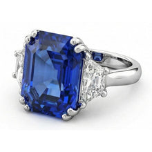 Celebrity IGI CERTIFIED Diamond Sapphire Engagement Ring