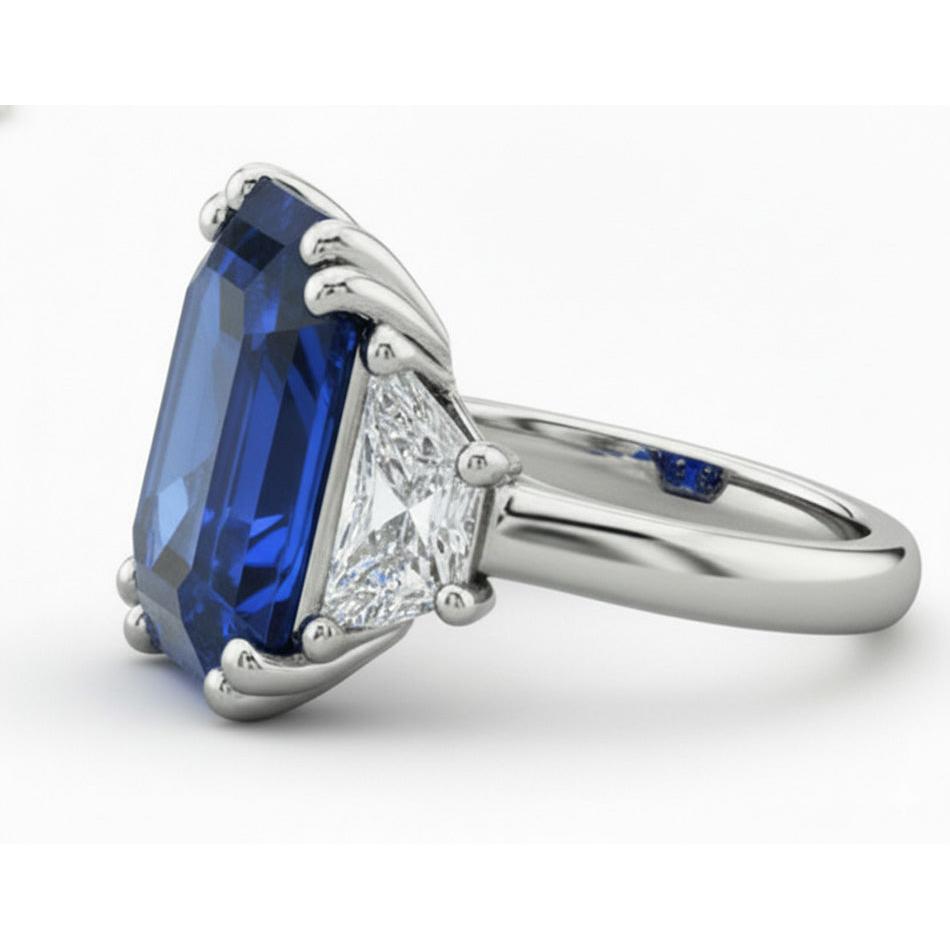 Celebrity IGI CERTIFIED Diamond Sapphire Engagement Ring