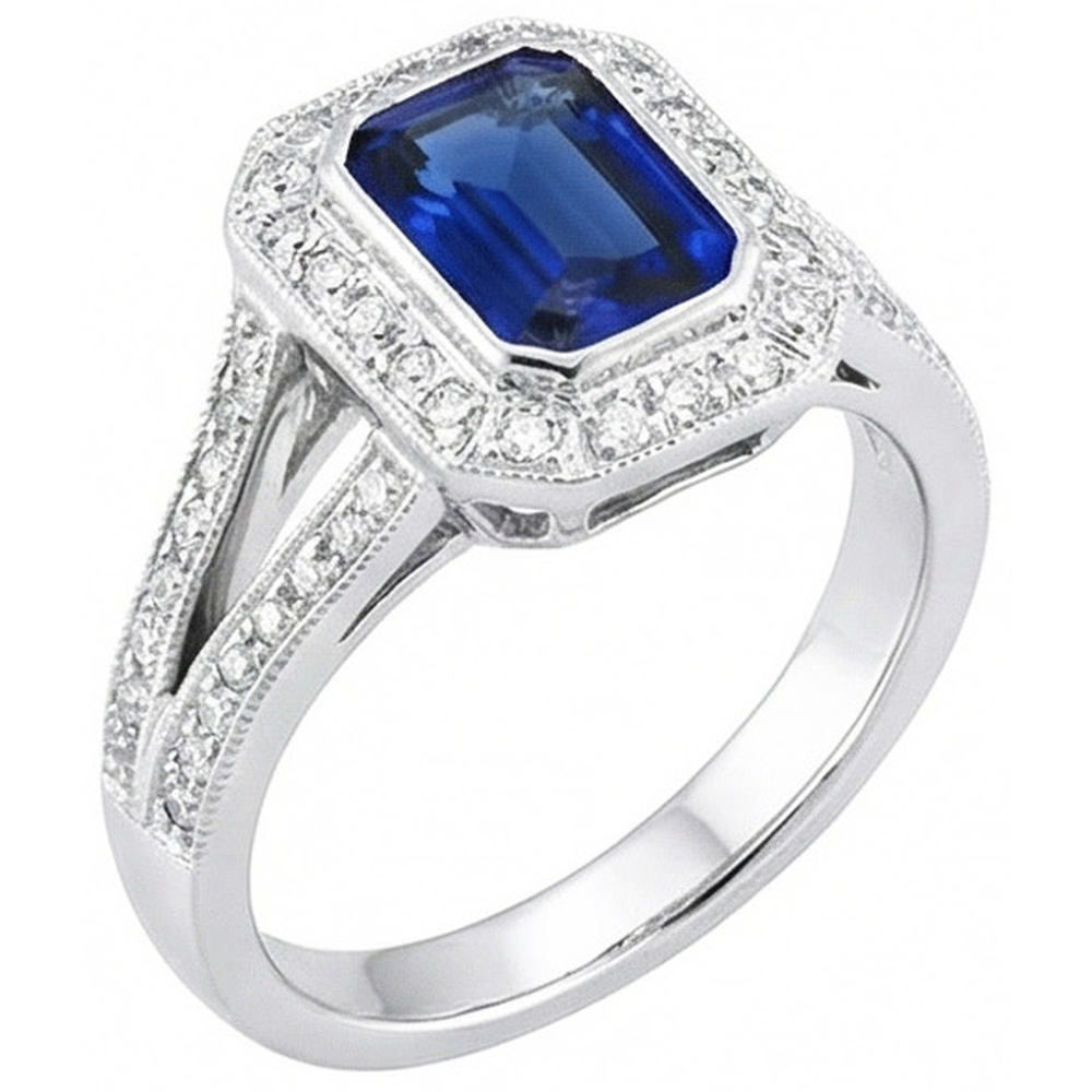 Ceylon Blue Sapphire Natural Earth Mined DIAMOND ( NOT LAB GROWN )s 5.36 Carat Ring Gem-Stone New