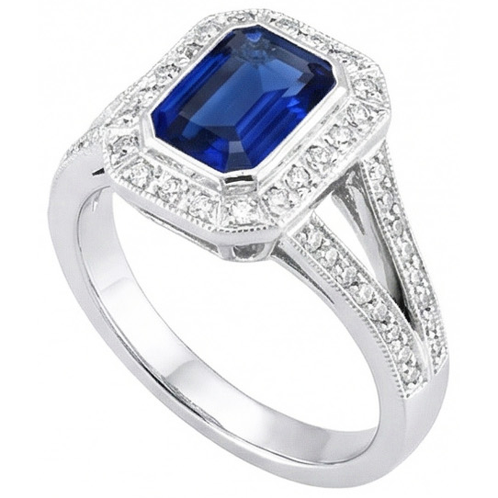 Ceylon Blue Sapphire Natural Earth Mined DIAMOND ( NOT LAB GROWN )s 5.36 Carat Ring Gem-Stone New