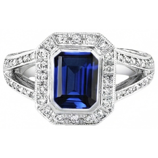 Ceylon Blue Sapphire Natural Earth Mined DIAMOND ( NOT LAB GROWN )s 5.36 Carat Ring Gem-Stone New
