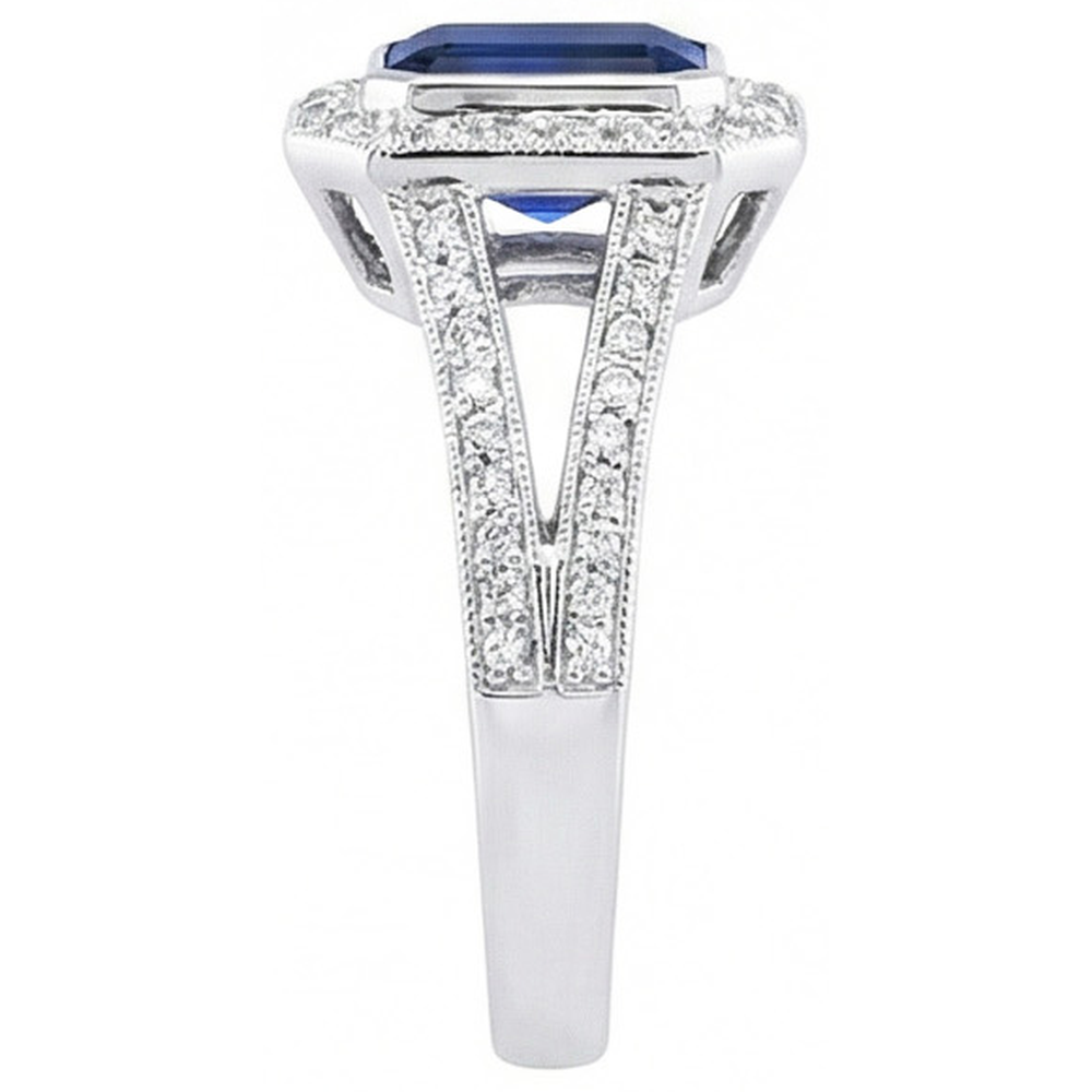 Ceylon Blue Sapphire Natural Earth Mined DIAMOND ( NOT LAB GROWN )s 5.36 Carat Ring Gem-Stone New