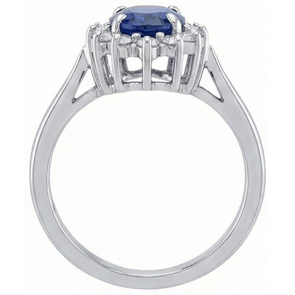 Ceylon Blue Sapphire Ring 4.70 Carat Natural Earth Mined Diamond Jewellery