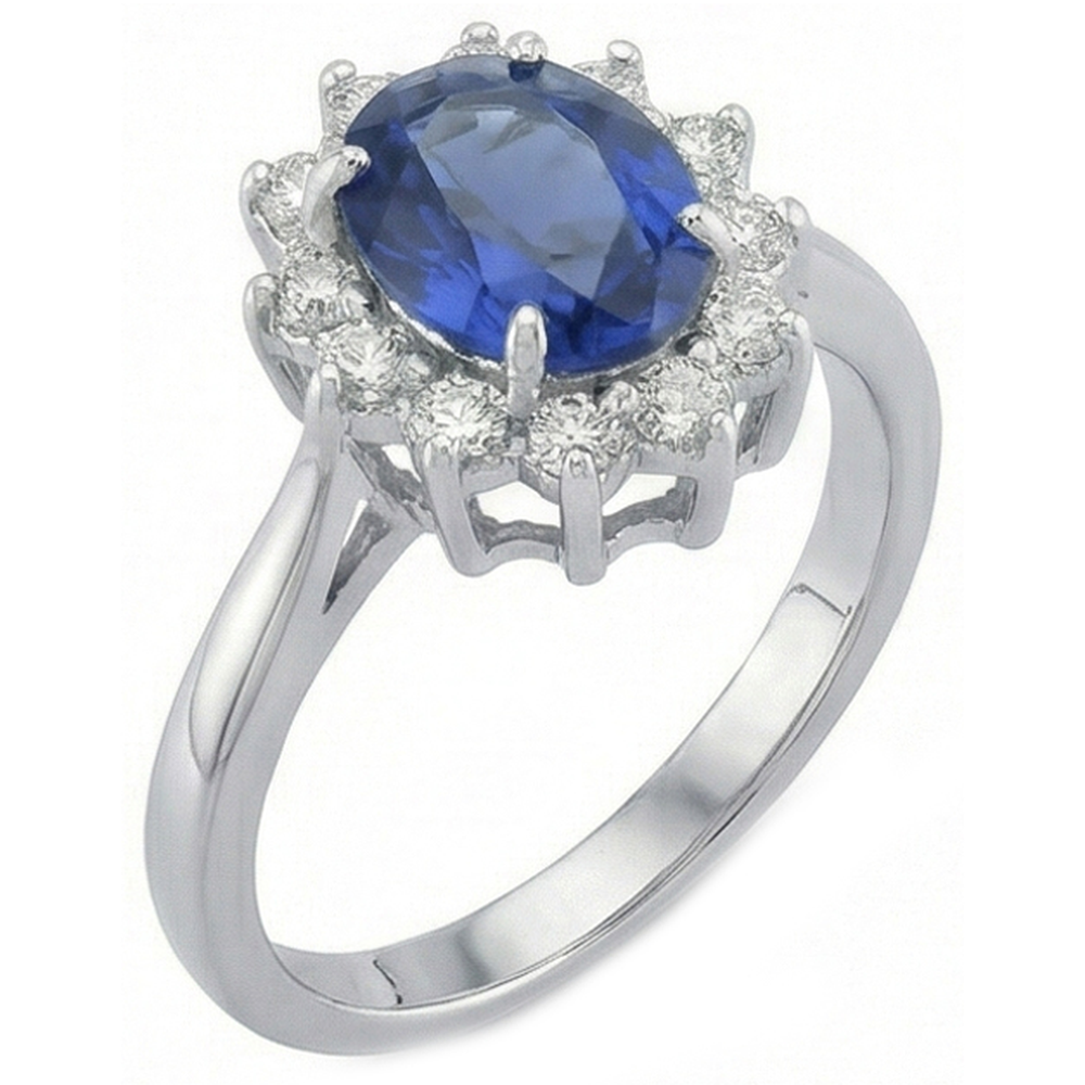 Ceylon Blue Sapphire Ring 4.70 Carat Natural Earth Mined Diamond Jewellery