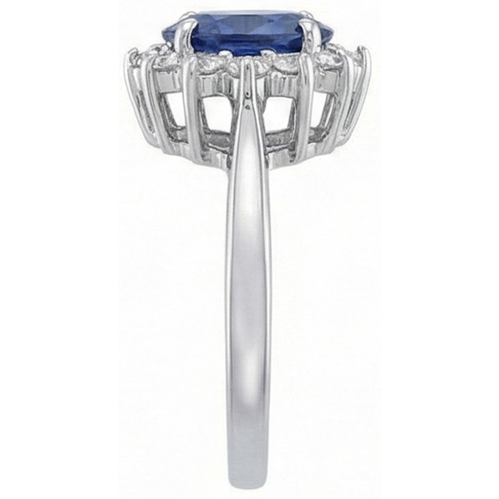 Ceylon Blue Sapphire Ring 4.70 Carat Natural Earth Mined Diamond Jewellery