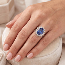 Ceylon Blue Sapphire Ring 4.70 Carat Natural Earth Mined Diamond Jewellery