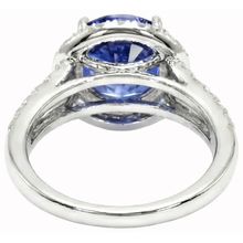 Ceylon Blue Sapphire Round Cut Natural Earth Mined Diamond Ring Gold Jewellery