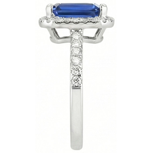 Ceylon Blue Sapphire With Natural Earth Mined DIAMOND ( NOT LAB GROWN )s Ring 3.50 Ct White Gold 14K