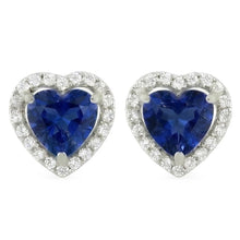 Ceylon Color Sapphire And IGI CERTIFIED Diamonds 6.80 Carat Studs Halo Earrings