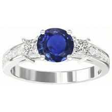 Ceylon Royal Blue Sapphire Natural Earth Mined Diamond Ring