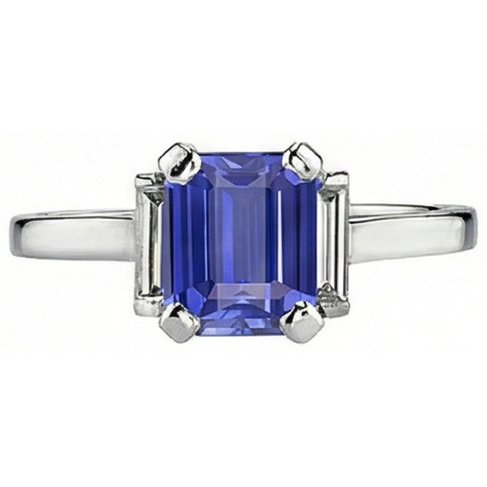natural emerald sapphire 2.50ct ring side angle