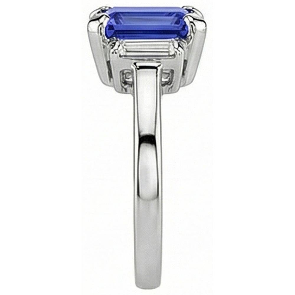 natural emerald sapphire 2.50ct ring top view