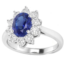 Ceylon Sapphire And Natural Earth Mined DIAMOND ( NOT LAB GROWN )s 3.50 Ct Ring White Gold 14K