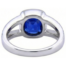 Ceylon Sapphire And Natural Earth Mined DIAMOND ( NOT LAB GROWN ) Ring White Gold 14K 4.5 Carats