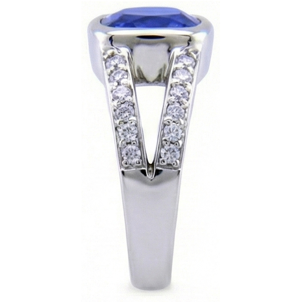 Ceylon Sapphire And Natural Earth Mined DIAMOND ( NOT LAB GROWN ) Ring White Gold 14K 4.5 Carats