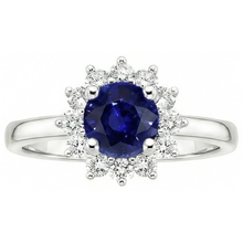 Ceylon Sapphire And Natural Earth Mined DIAMOND ( NOT LAB GROWN )s 2.20 Carats Ring White Gold 14K