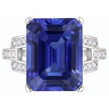 natural emerald sapphire 4ct ring side angle