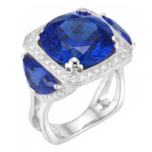 Ceylon Sapphire Gold Engagement Ring Round Natural Earth Mined DIAMOND ( NOT LAB GROWN )s 6.01 Ct.