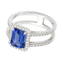 Ceylon Sapphire Halo Engagement Ring 3 carats Natural Earth Mined Diamond Jewellery