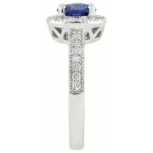 natural round sapphire 1.50ct ring profile view