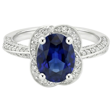 natural round sapphire 6ct ring side angle