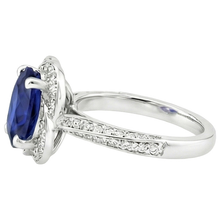 natural round sapphire 6ct ring profile view