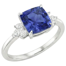 Ceylon Sapphire Marquise Natural Earth Mined Diamond Ring