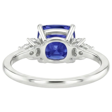 Ceylon Sapphire Marquise Natural Earth Mined Diamond Ring