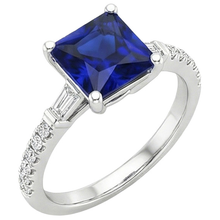 natural round sapphire 5.50ct ring side angle