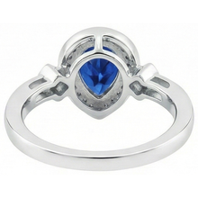 Ceylon Sapphire Natural Earth Mined Diamonds 3.20 Carats Ring White Gold 14K