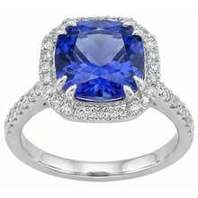 Ceylon Sapphire Natural Earth Mined DIAMOND ( NOT LAB GROWN )s 8 Carats Ring White Gold 14K