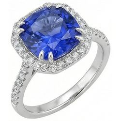 Ceylon Sapphire Natural Earth Mined DIAMOND ( NOT LAB GROWN )s 8 Carats Ring White Gold 14K