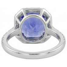 Ceylon Sapphire Natural Earth Mined DIAMOND ( NOT LAB GROWN )s 8 Carats Ring White Gold 14K