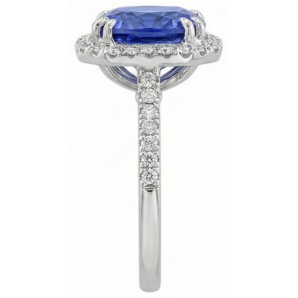 Ceylon Sapphire Natural Earth Mined DIAMOND ( NOT LAB GROWN )s 8 Carats Ring White Gold 14K