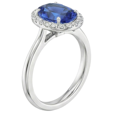 Ceylon Sapphire Oval With Natural Earth Mined DIAMOND ( NOT LAB GROWN )s Ring 3 Ct White Gold 14K