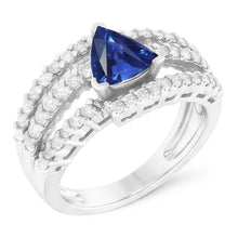 Ceylon Sapphire Ring With Natural Earth Mined Diamonds